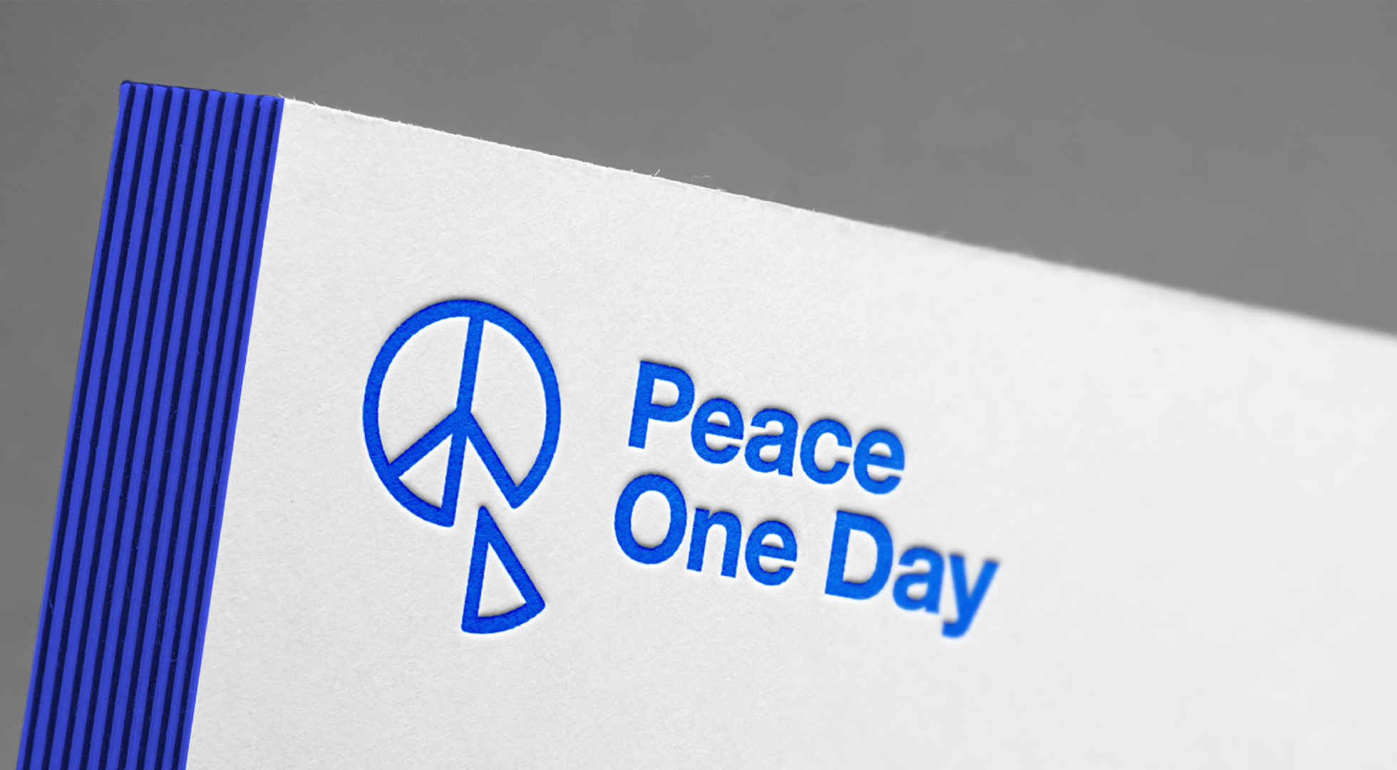 Peace One Day logo on notebook 