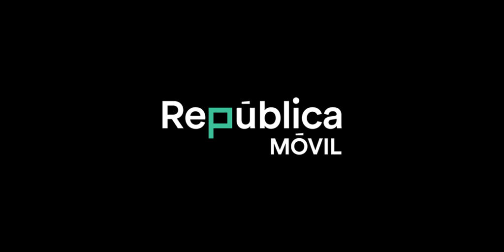 Logo República Móvil sobre fondo negro